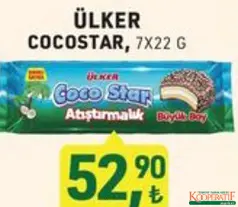 ÜLKER COCOSTAR BİSKÜVİ 7X22 G fiyat ve kampanya bilgisi
